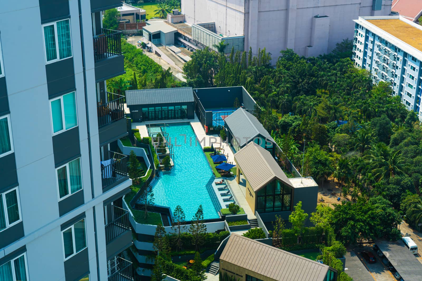 Condominium in Bangkok. Modern accommodation with facilities and pool