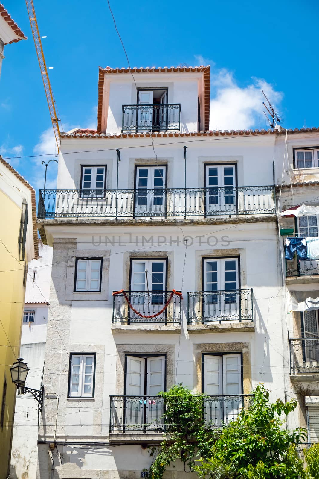 Old house in the Alfama district in Lisbon, Portugal