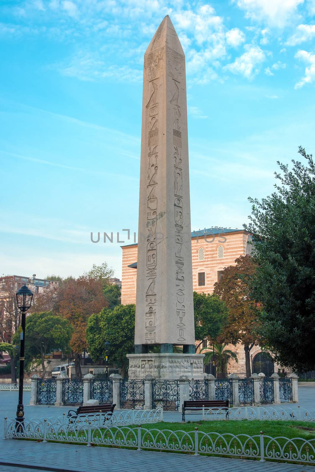 The egypt obelisk at the Hippodrome in Istanbul