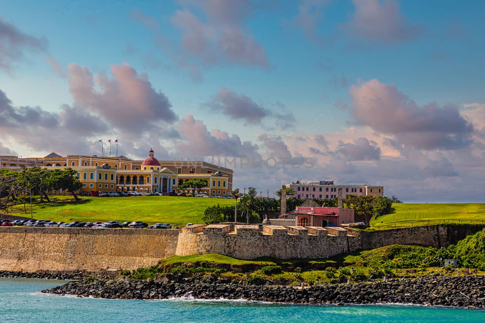 The old Fort El Morro in Old San Jaun Puerto Rico from the Sea