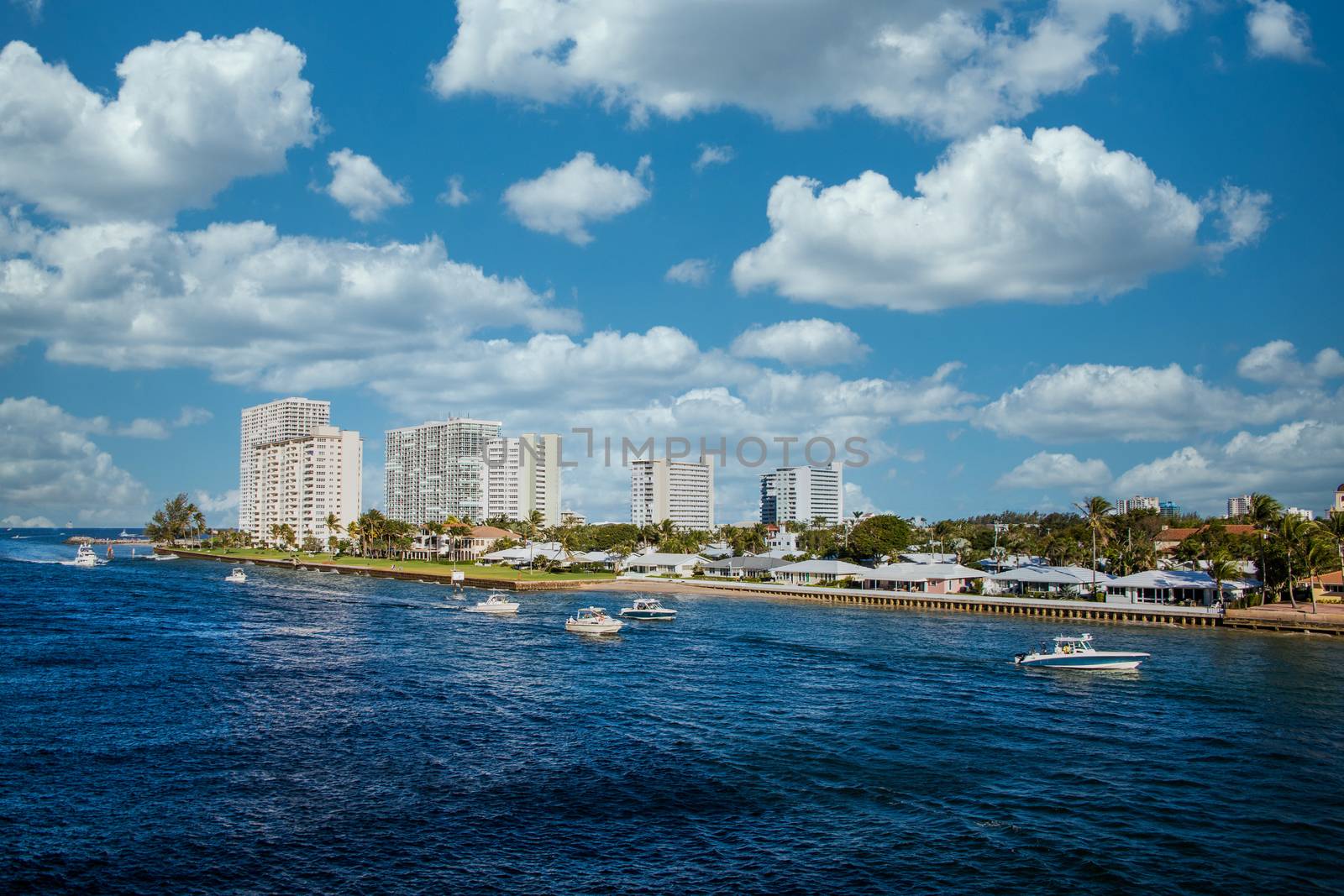 Shipping Channel in Fort Lauderdale Leaving Port Everglades