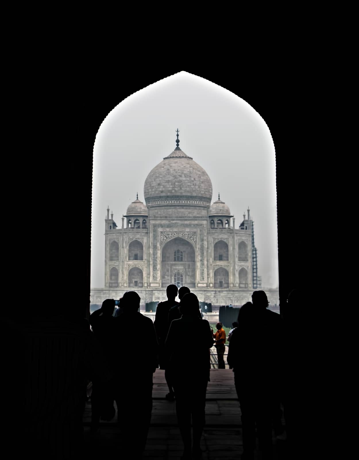 First glimpse of one of the seven wonders of the world-The Taj Mahal is through this gate.