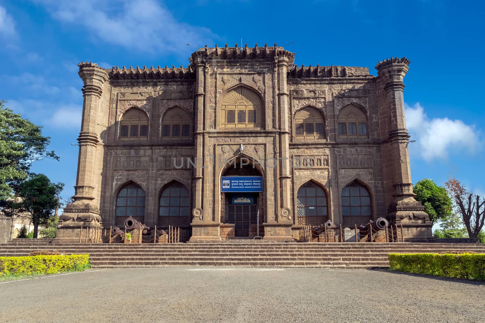 Entrance of Gol Gumbaz in Bijapur, Karnataka. Its circular dome is said to be the second largest in the world . by lalam