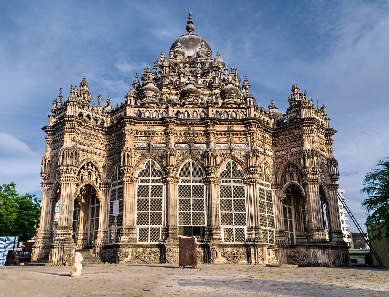 Mahabat Maqbara Palace, also Mausoleum of Bahaduddinbhai Hasainbhai, is a mausoleum in Junagadh,
