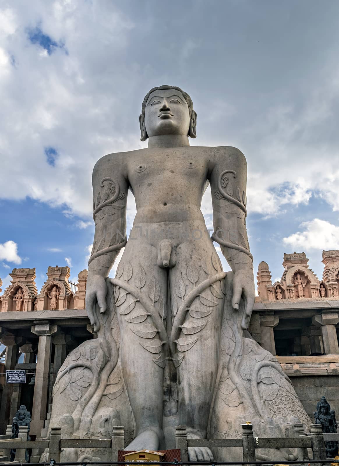Gommateshwara statue is a 57ft high monolithic statue located on Vindyagiri at Shravanbelagola in the Indian state of Karnataka.