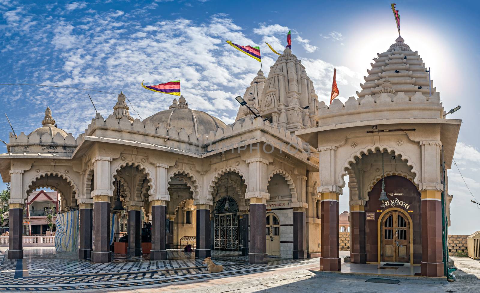 Sindhi community temple on the westernmost point of land in Saurastra region of Gujrat, India. 