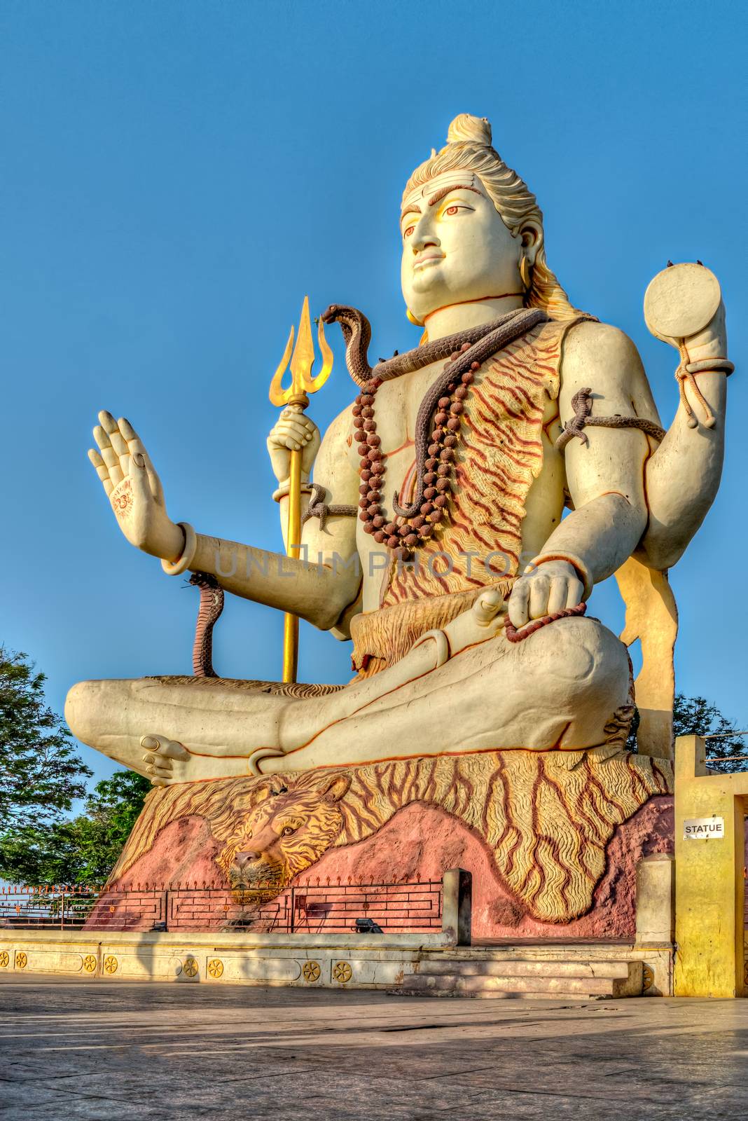 82 feet high Lord Shiva statue , Dwarka, Gujrat, India. by lalam