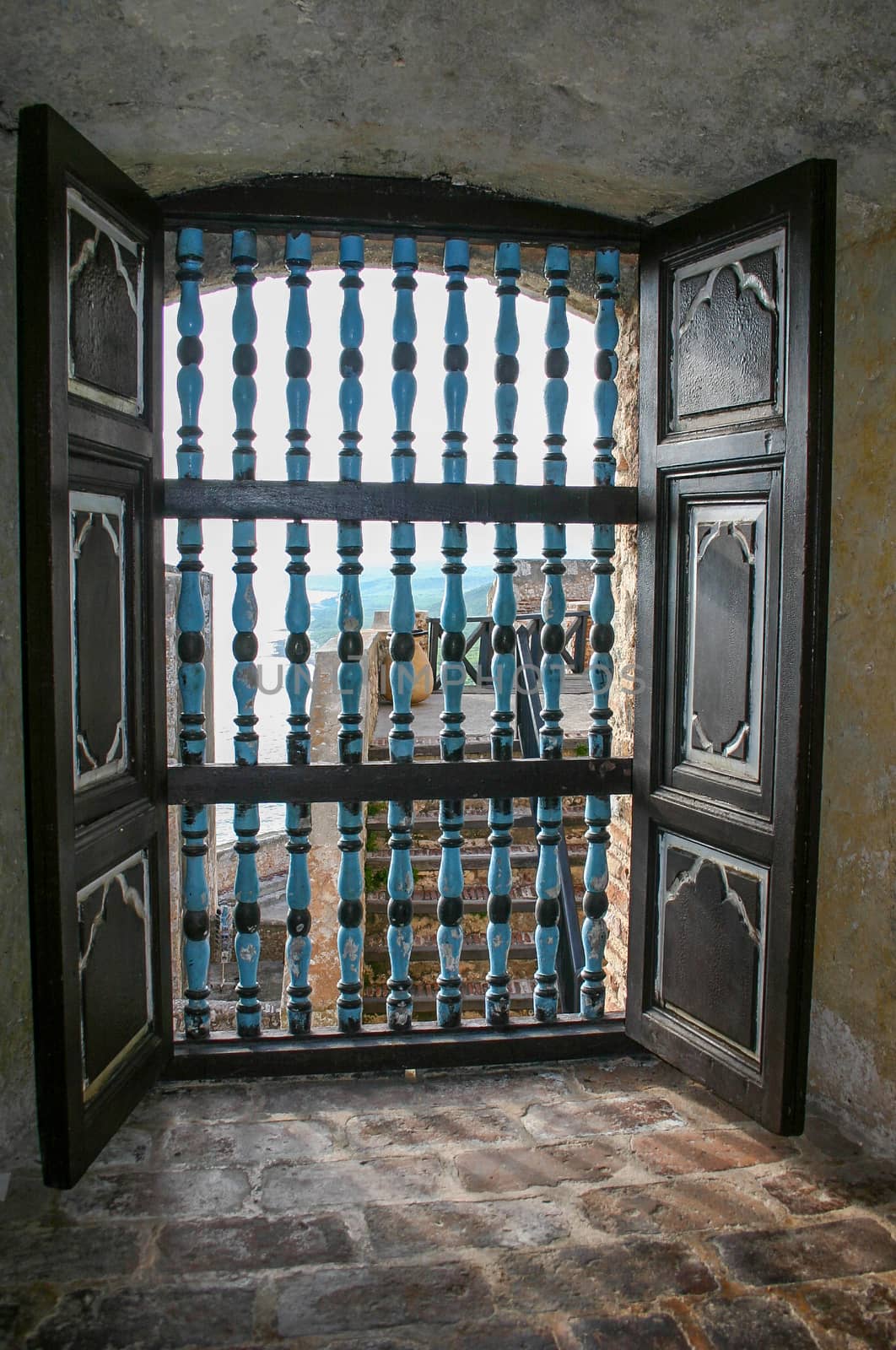 Santiago de Cuba, Cuba - November 08 2006: Inside Castillo del Morro San Pedro de la Roca fortress, Santiago de Cuba, Cuba