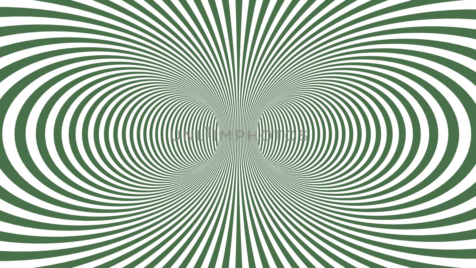 Hypnotic psychedelic illusion background with colorful stripes. White background with psychedelic colored stripes.