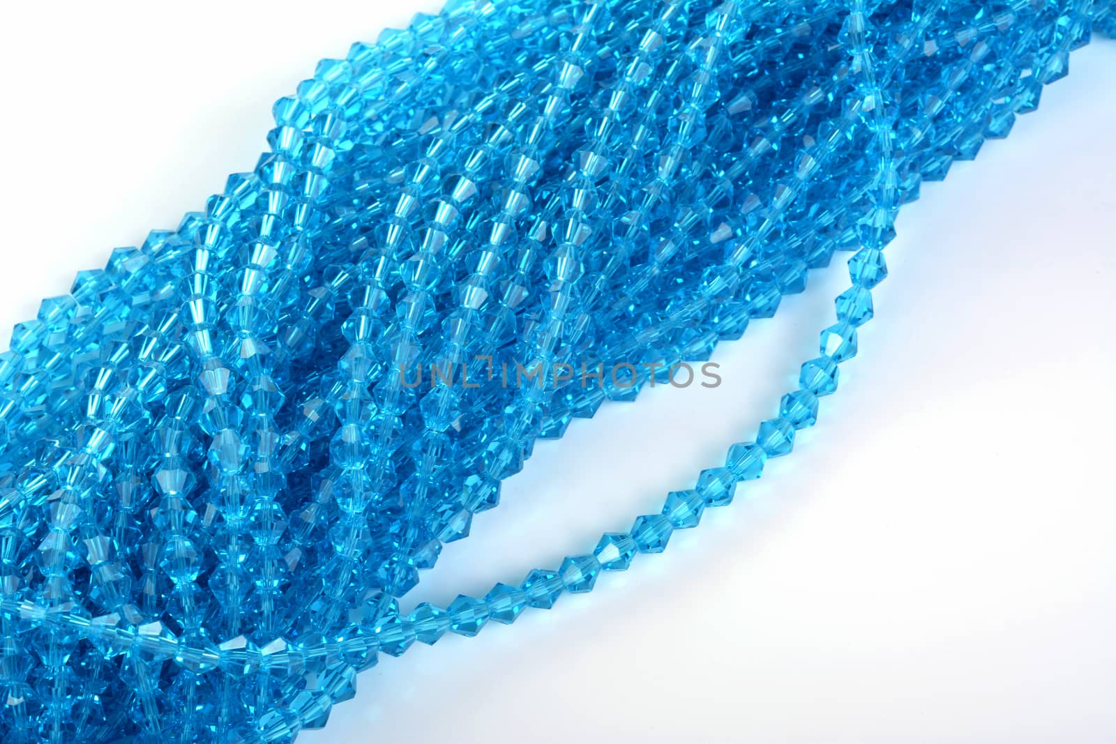 Beautiful Light Blue Glass Sparkle Crystal Isoalted Beads by polyats