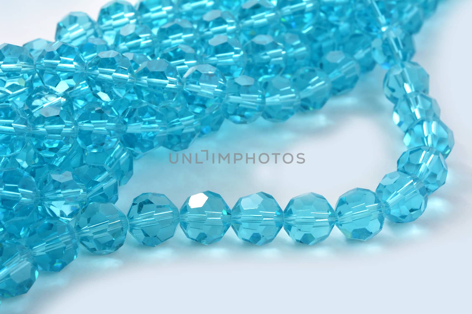 Beautiful Light Blue Glass Sparkle Crystal Isoalted Beads by polyats