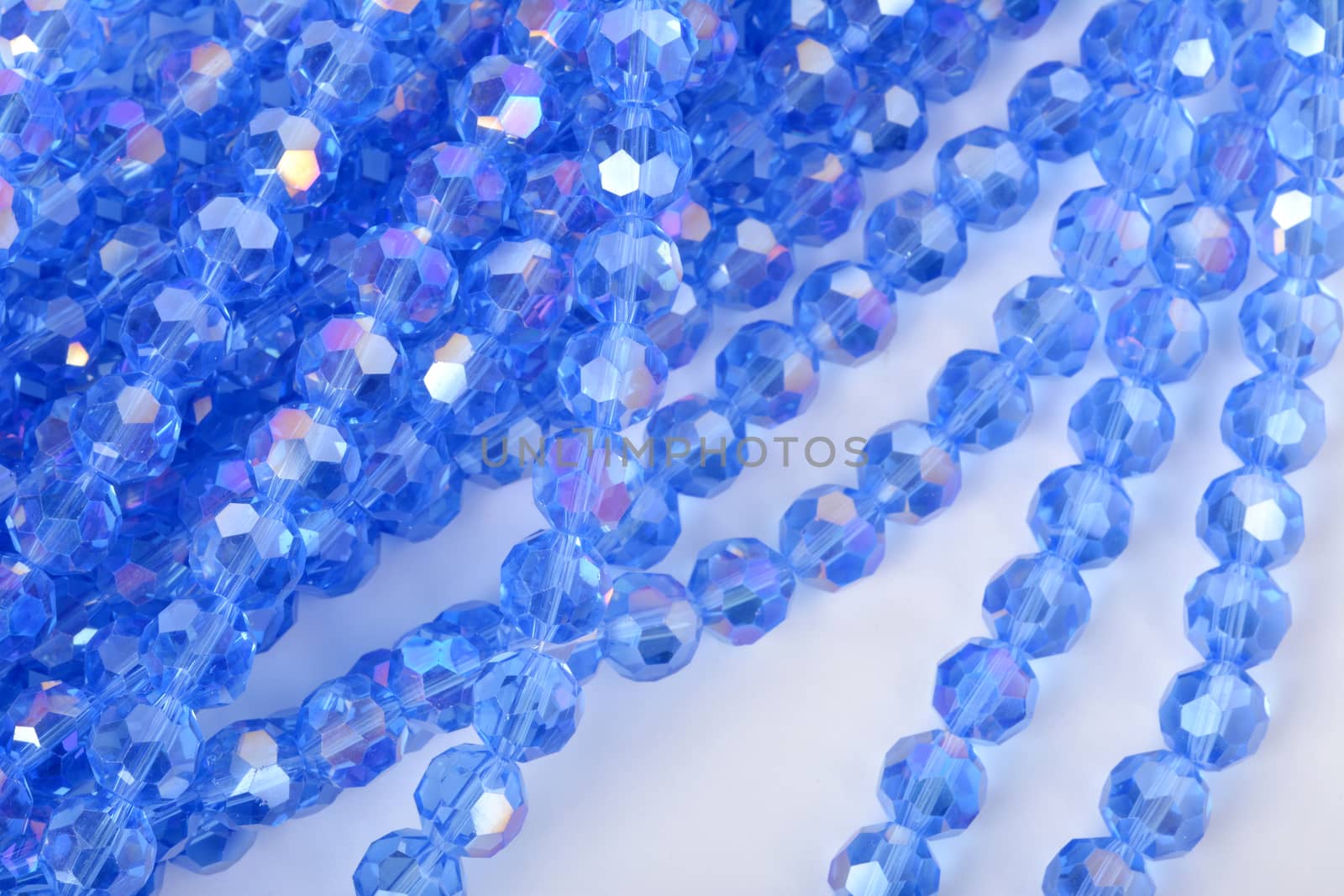 Beautiful Light Blue Glass Sparkle Crystal Isoalted Beads by polyats