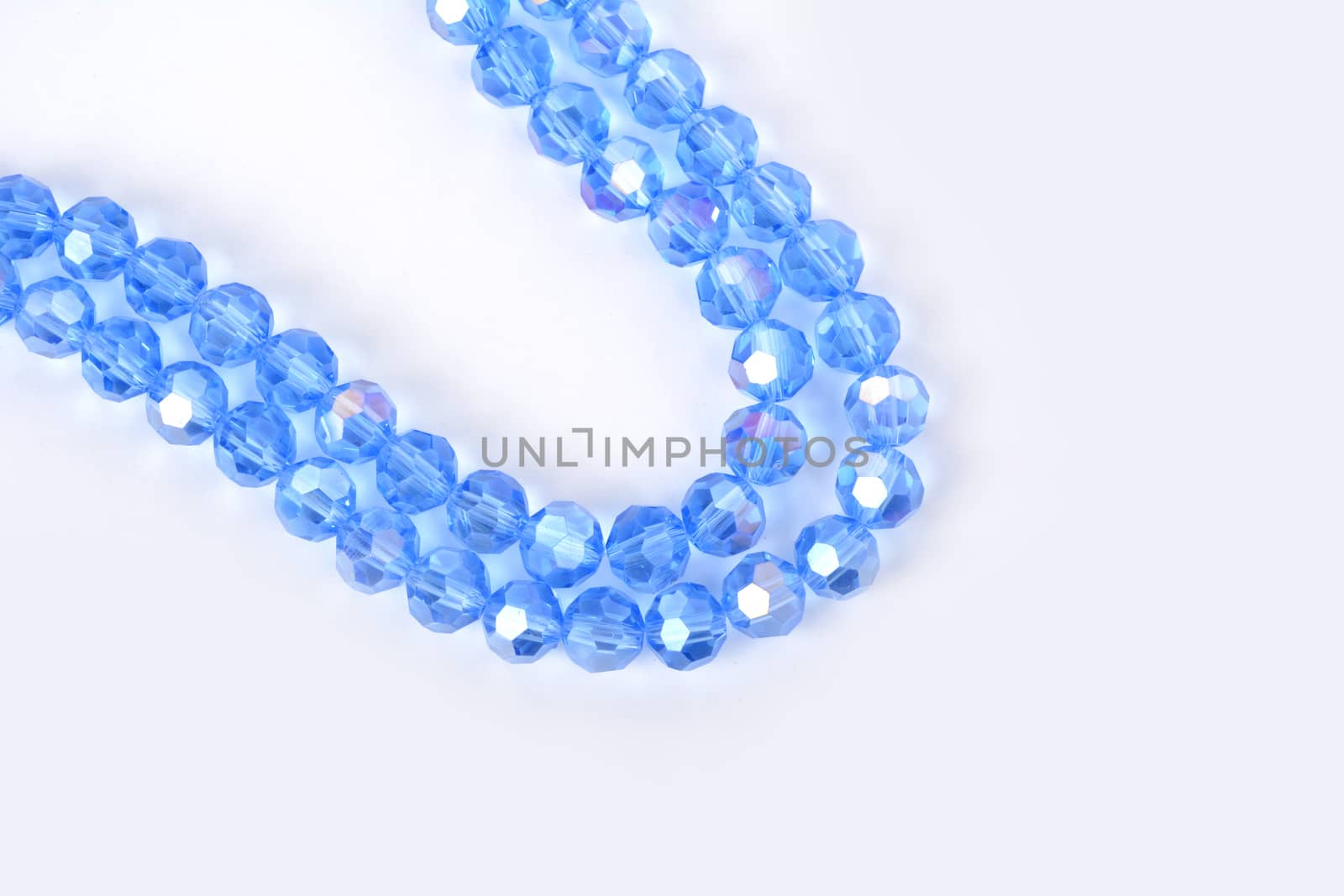 Beautiful Light Blue Glass Sparkle Crystal Isoalted Beads by polyats