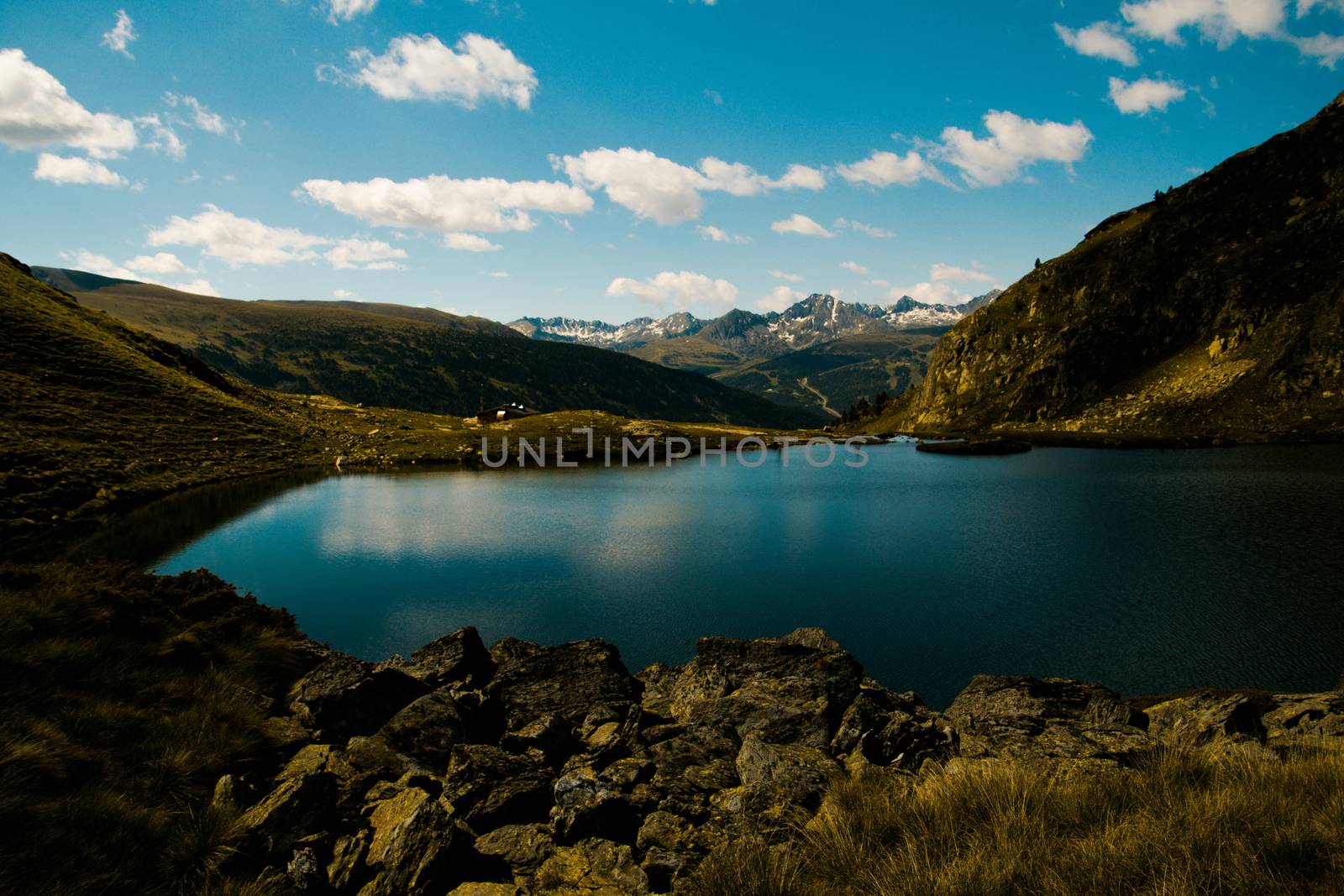 lake between the mountains in Andorra