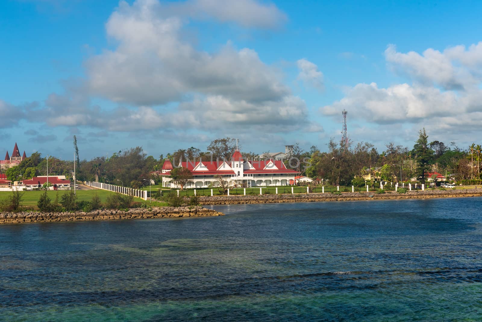 The Presidential Palace in Tonga, also known as the Royal Palace.