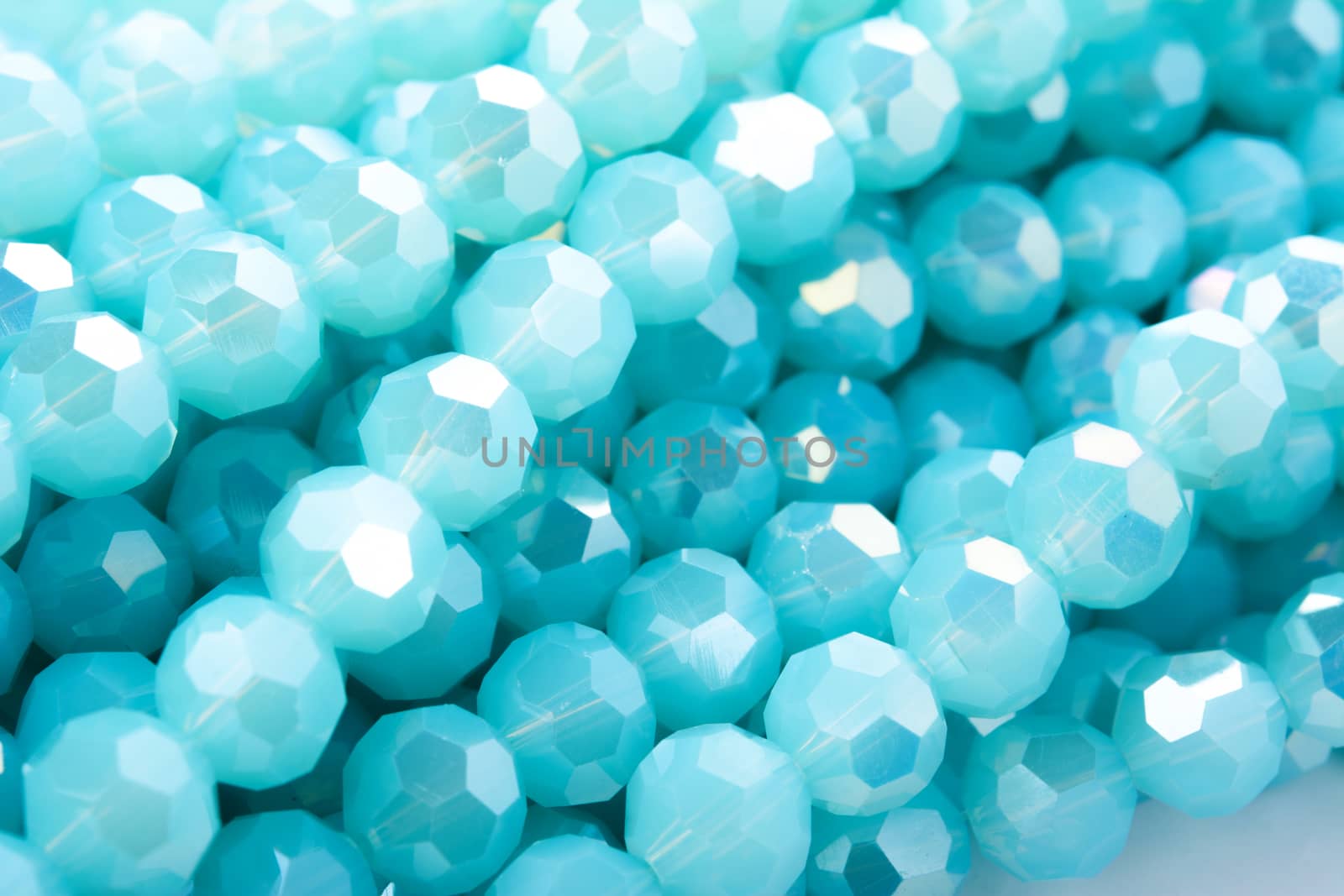 Beautiful Light Blue Glass Sparkle Crystal Isoalted Beads by polyats