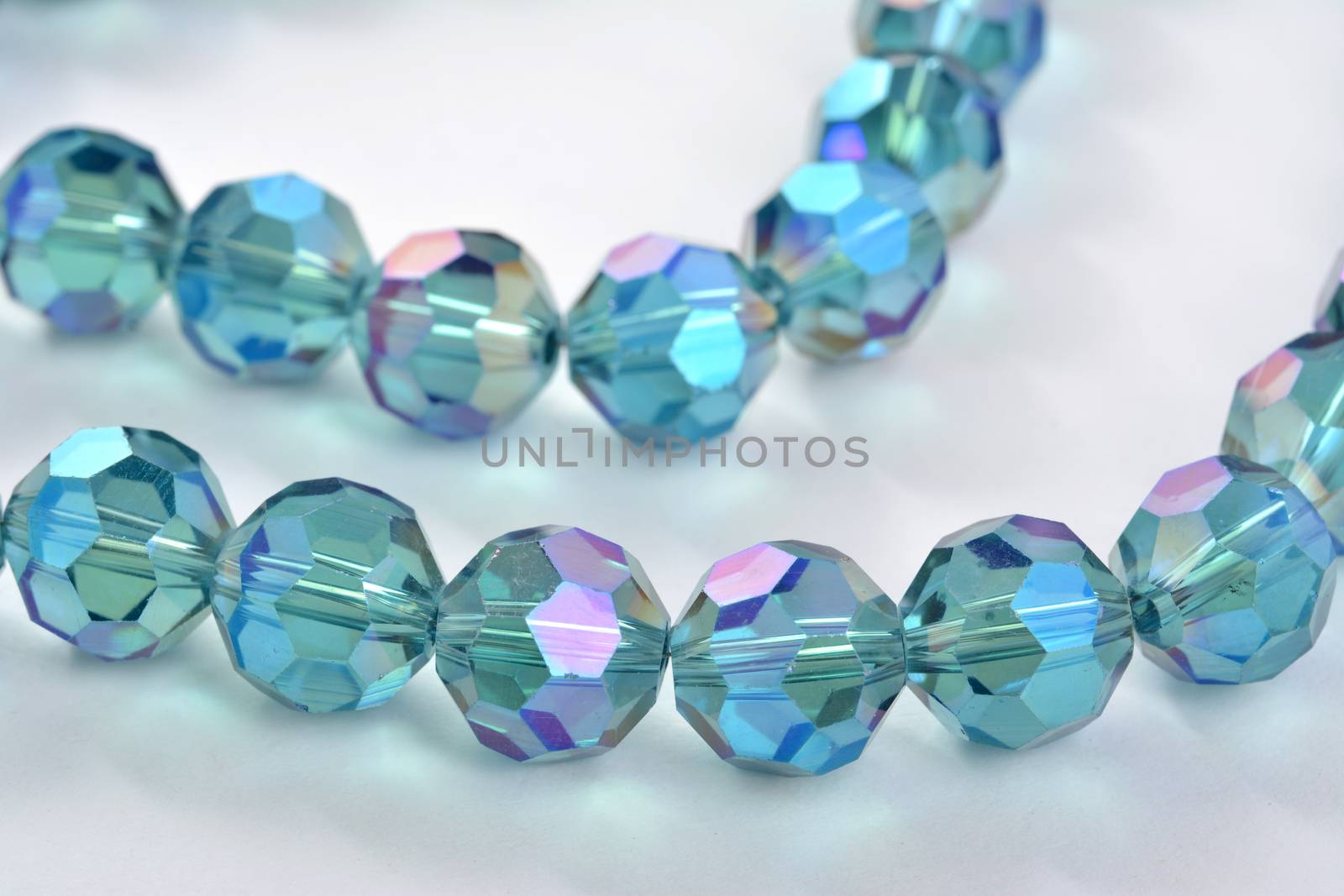 Beautiful Light Blue Glass Sparkle Crystal Isoalted Beads by polyats