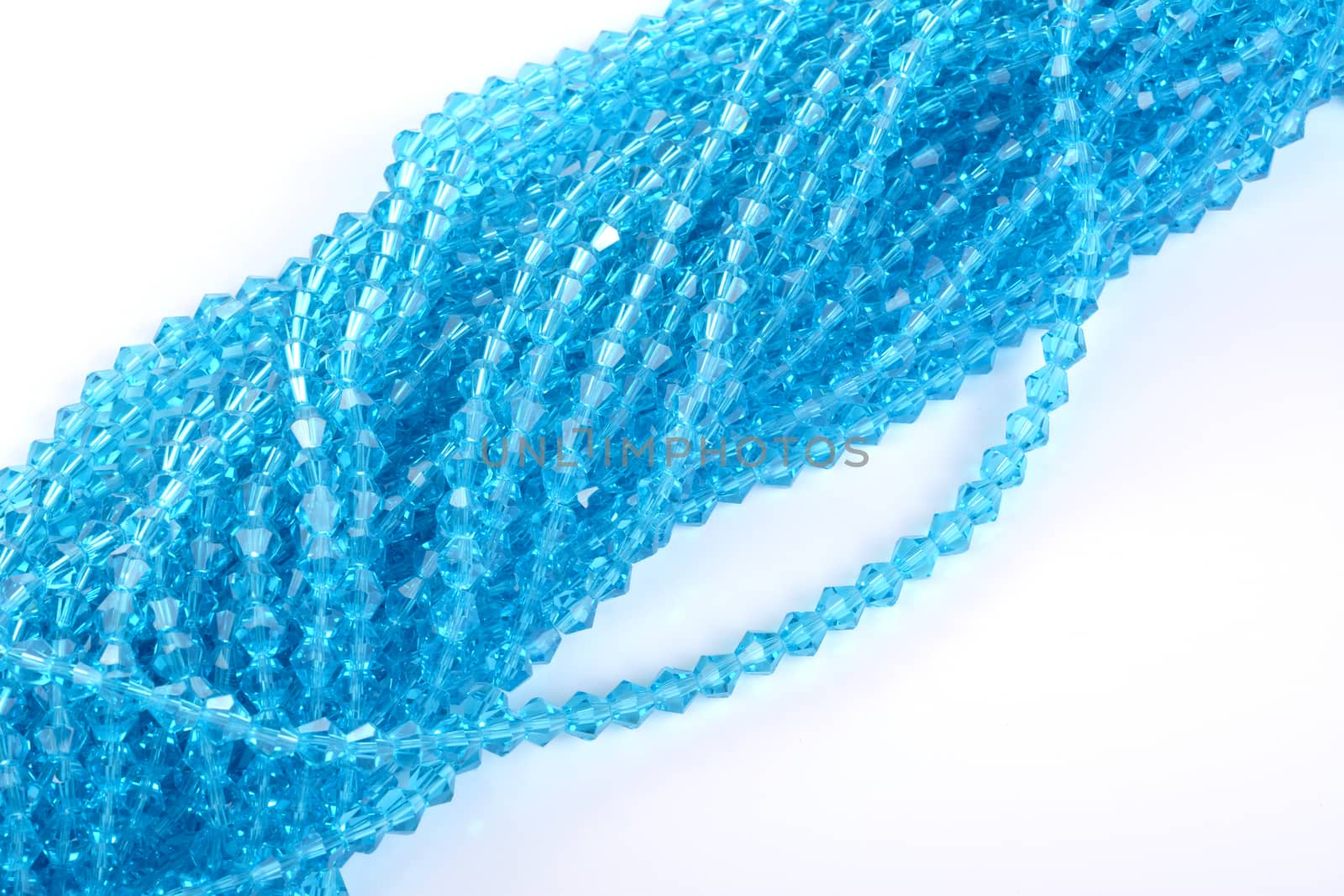 Beautiful Light Blue Glass Sparkle Crystal Isoalted Beads by polyats