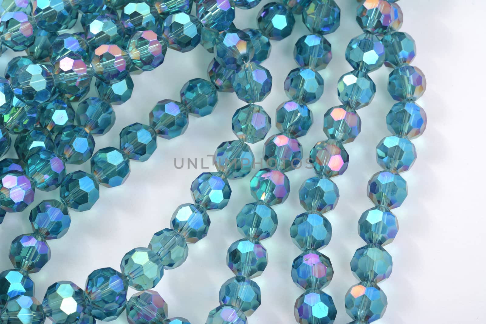 Beautiful Light Blue Glass Sparkle Crystal Isoalted Beads by polyats