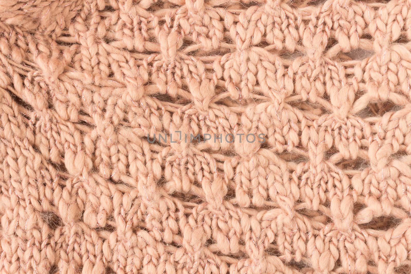 Brown Knitting Texture or Knitted Texture Background in macro style. Knitting Texture or Knitted Texture in vintage style for design
