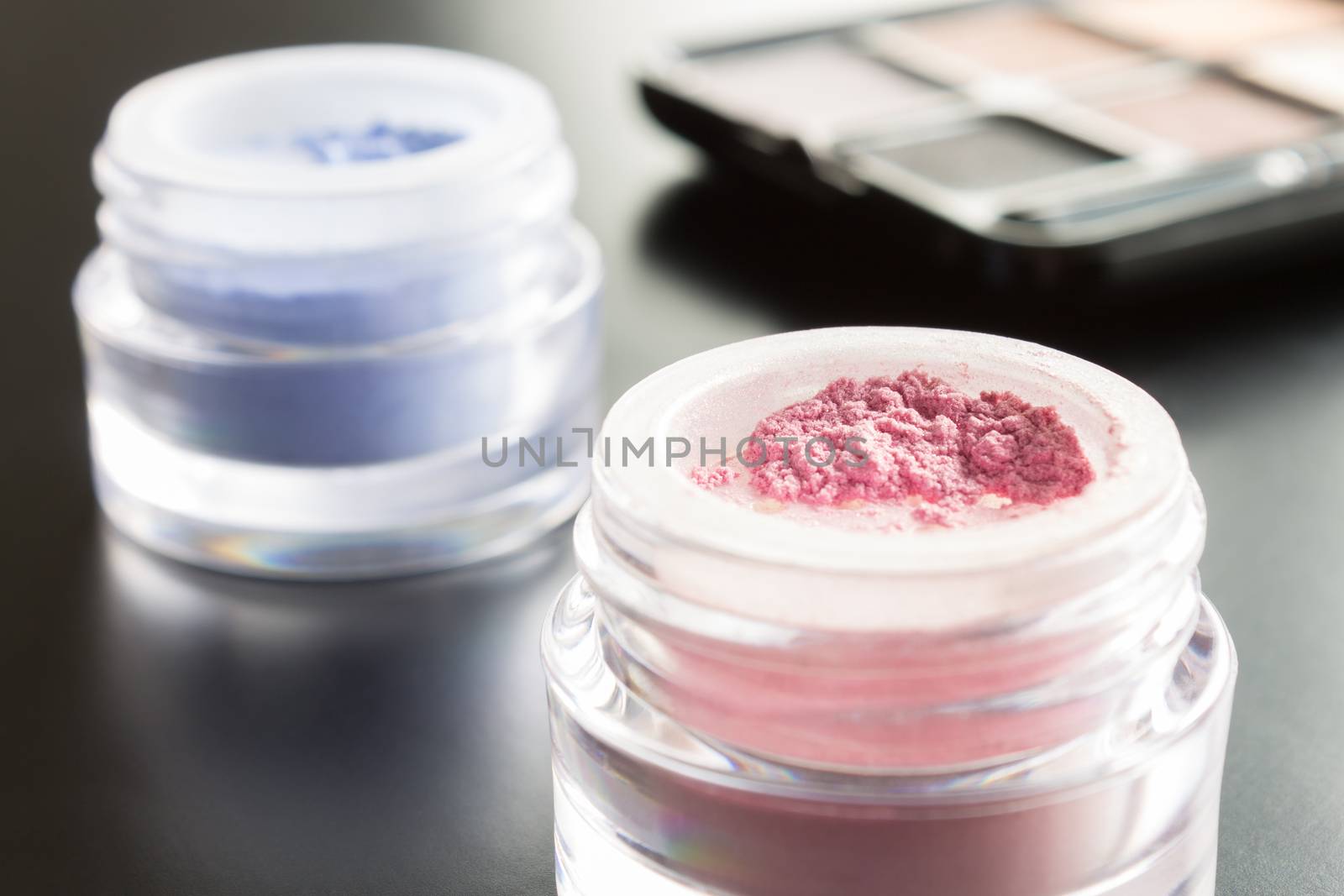 Cosmetics Pink and Blue Eyeshadow with Palette by steafpong