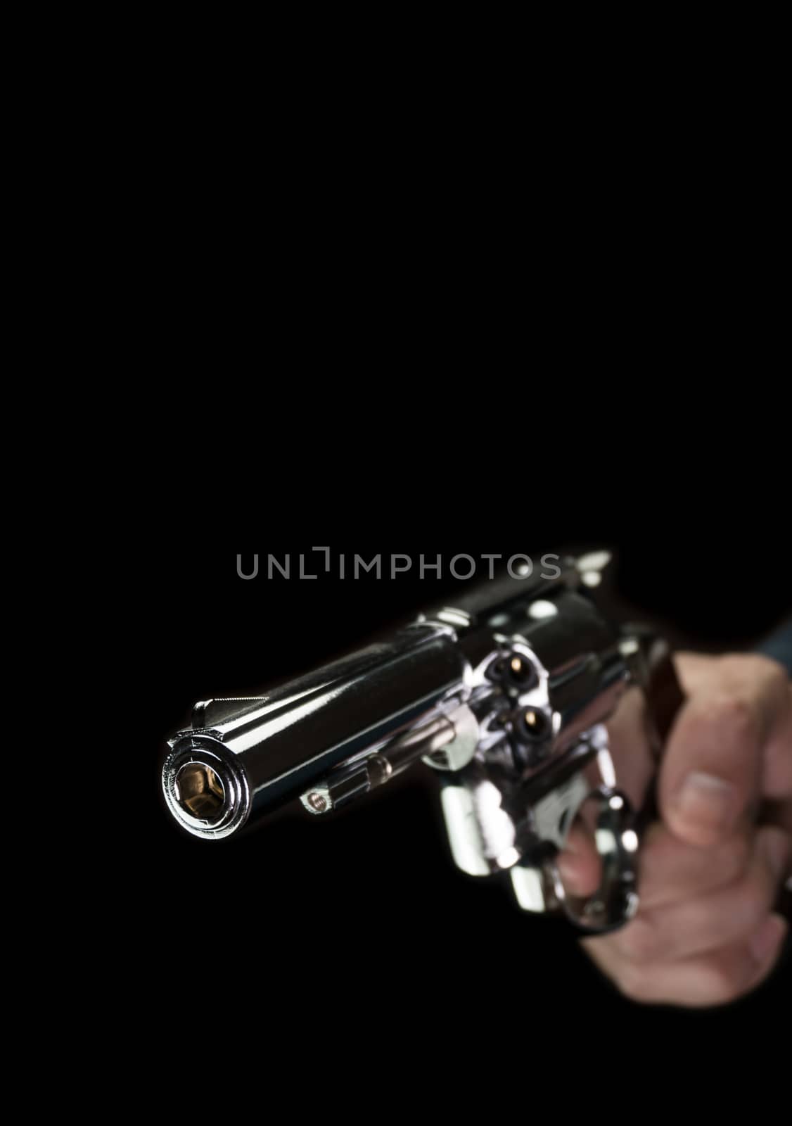 Stainless Gun or Shooter in Hand Book Cover Style by steafpong