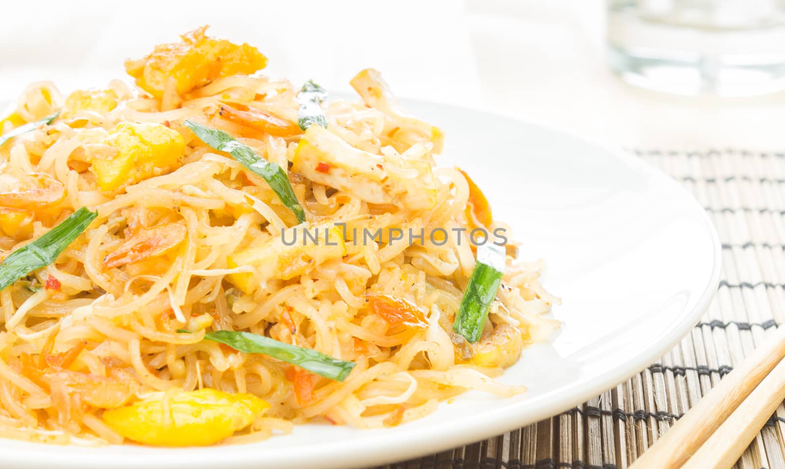 Pad Thai or Thai Fried Noodle Left View by steafpong