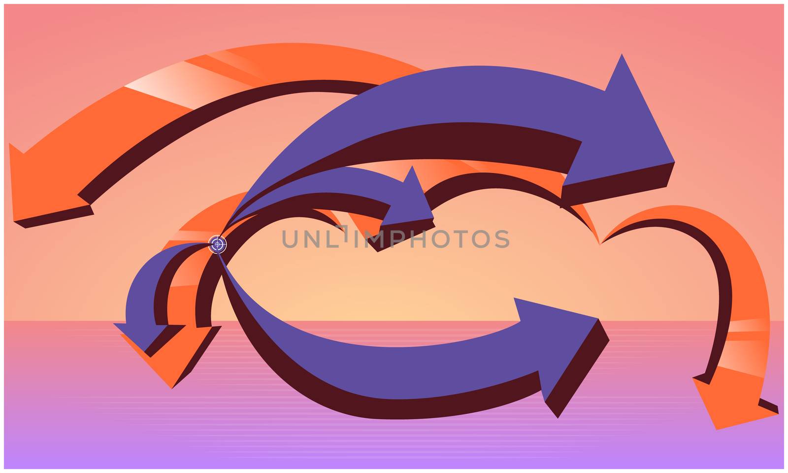 different kinds of arrows on abstract background by aanavcreationsplus