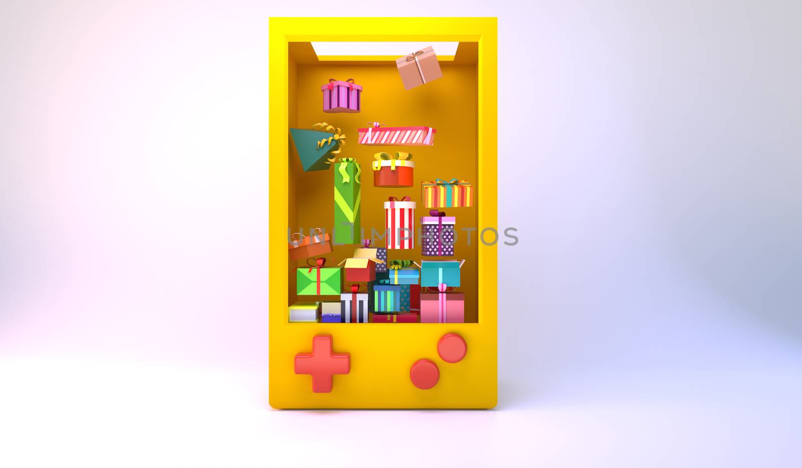 3d rendering of gift and yellow box. by FREEDOM-ELEMENT