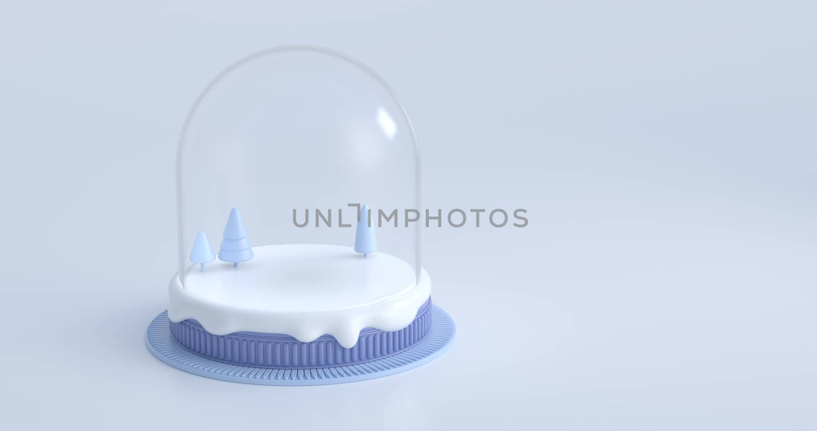 3d rendering of the snow globe.
