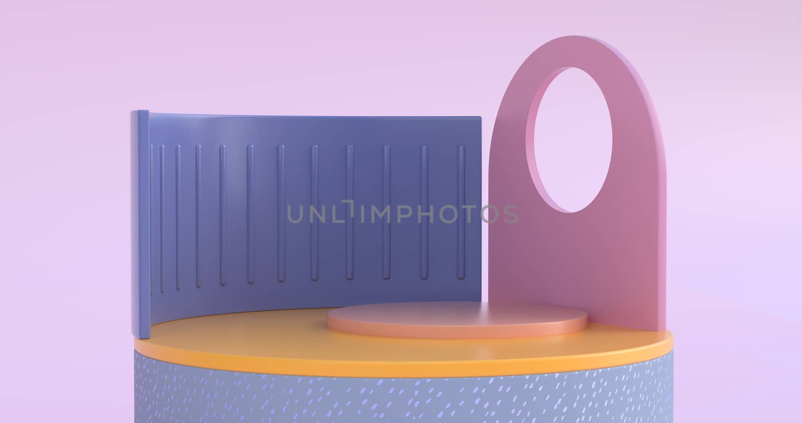 3d rendering of podium display.