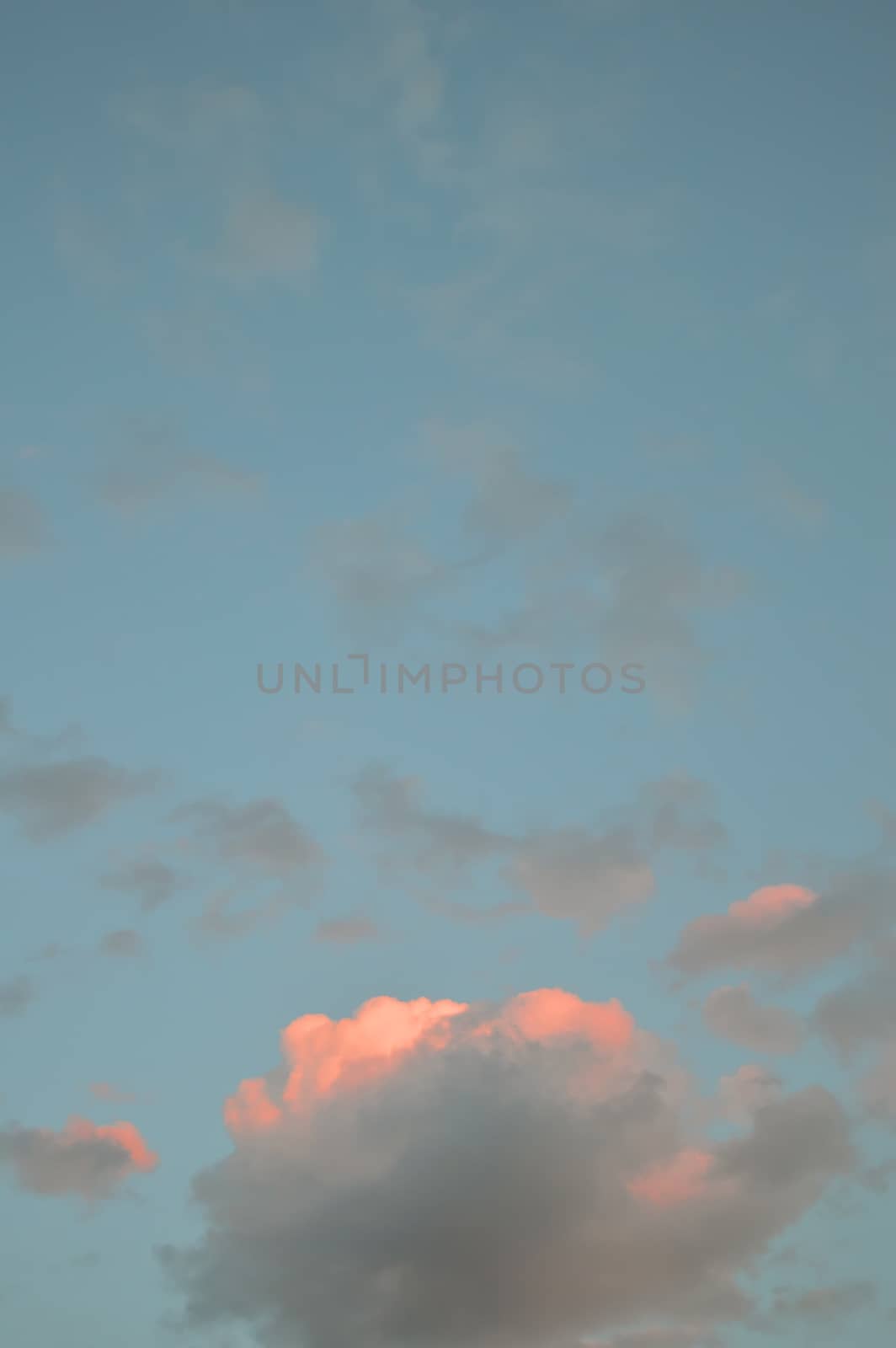 Beautiful evening sky with clouds, air nature