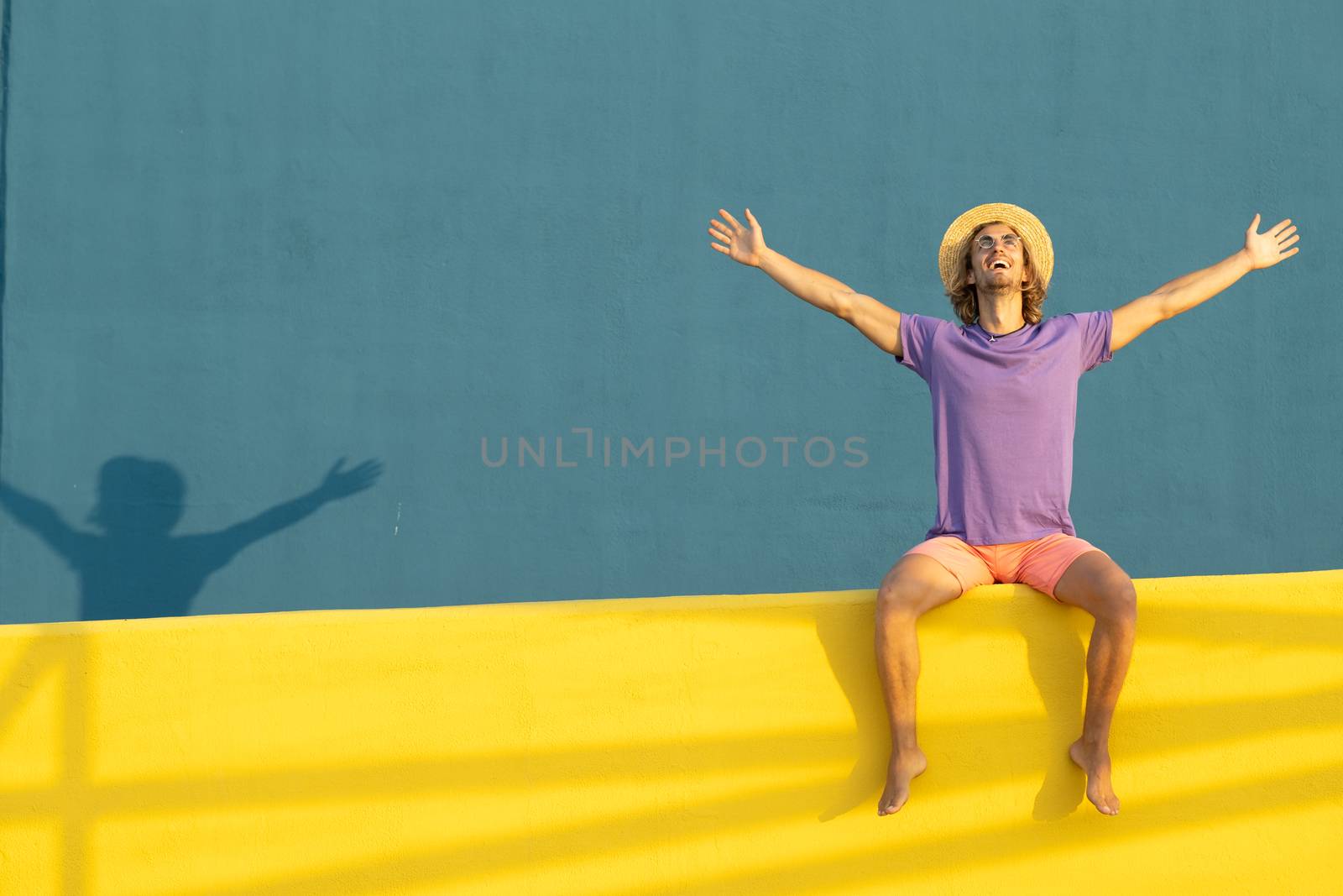 Young blond man with summer clothes by Dumblinfilms
