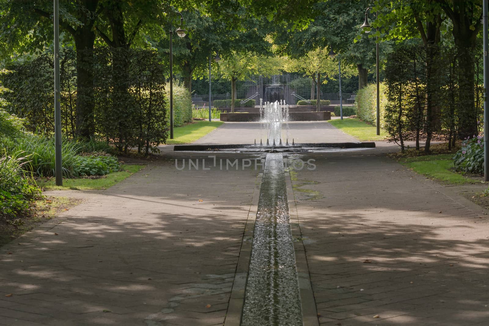 Small weir waterfall fountain by JFsPic