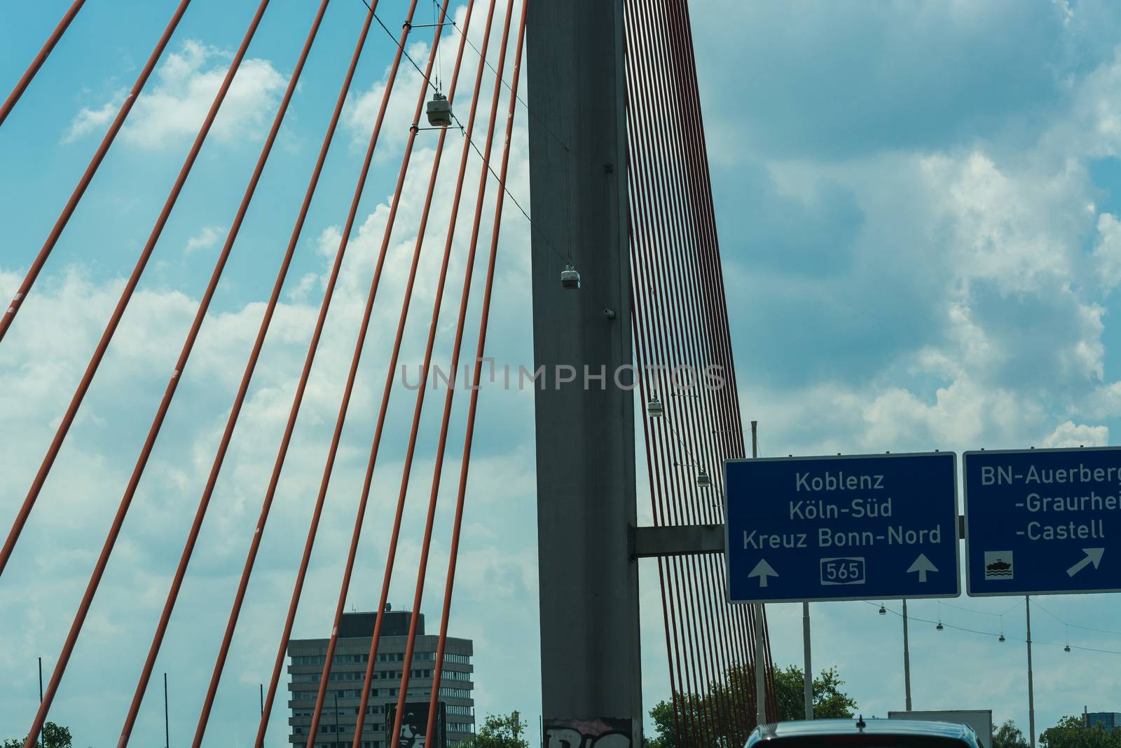 Motorway bridge over the Rhine in Germay