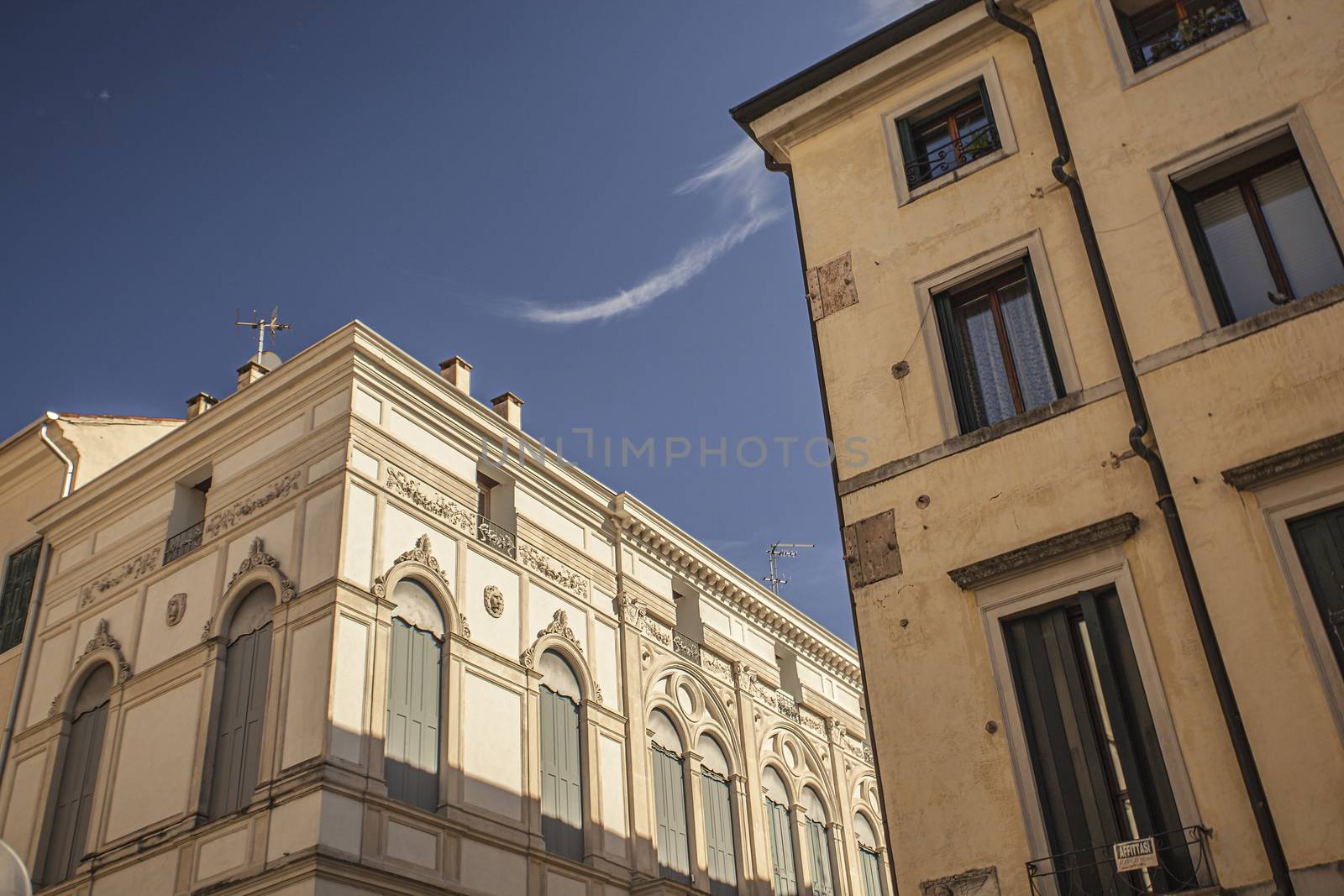 Architecture details from old historical building in Padova, in Italy