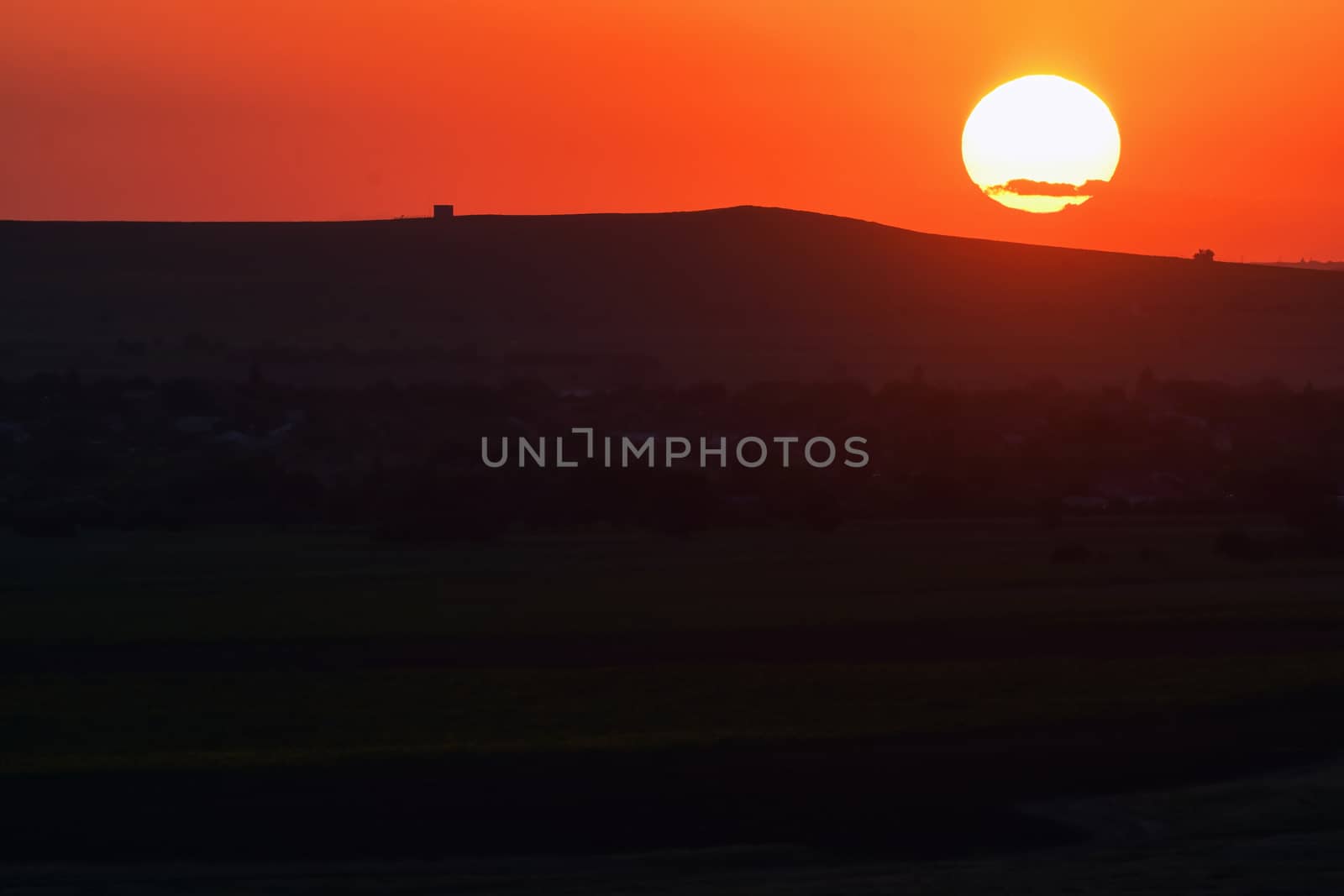Sunset Over Countryside in Summer by jordachelr