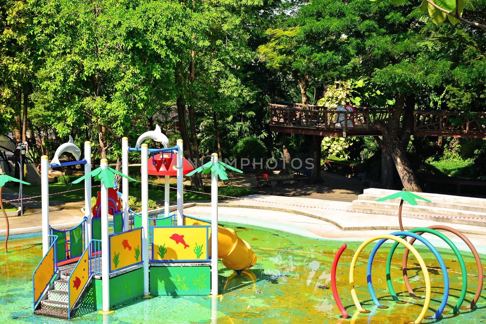 Playground at Dusit Zoo in Khao Din Park, Bangkok, Thailand by imwaltersy