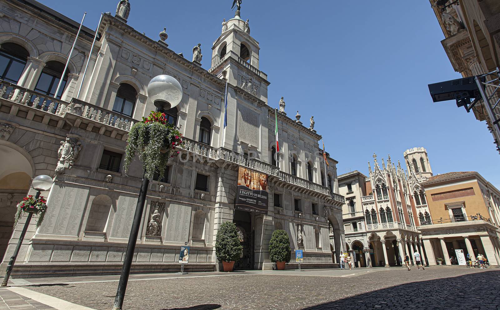 PADOVA, ITALY 17 JULY 2020: Cavour square in Padua, Italy