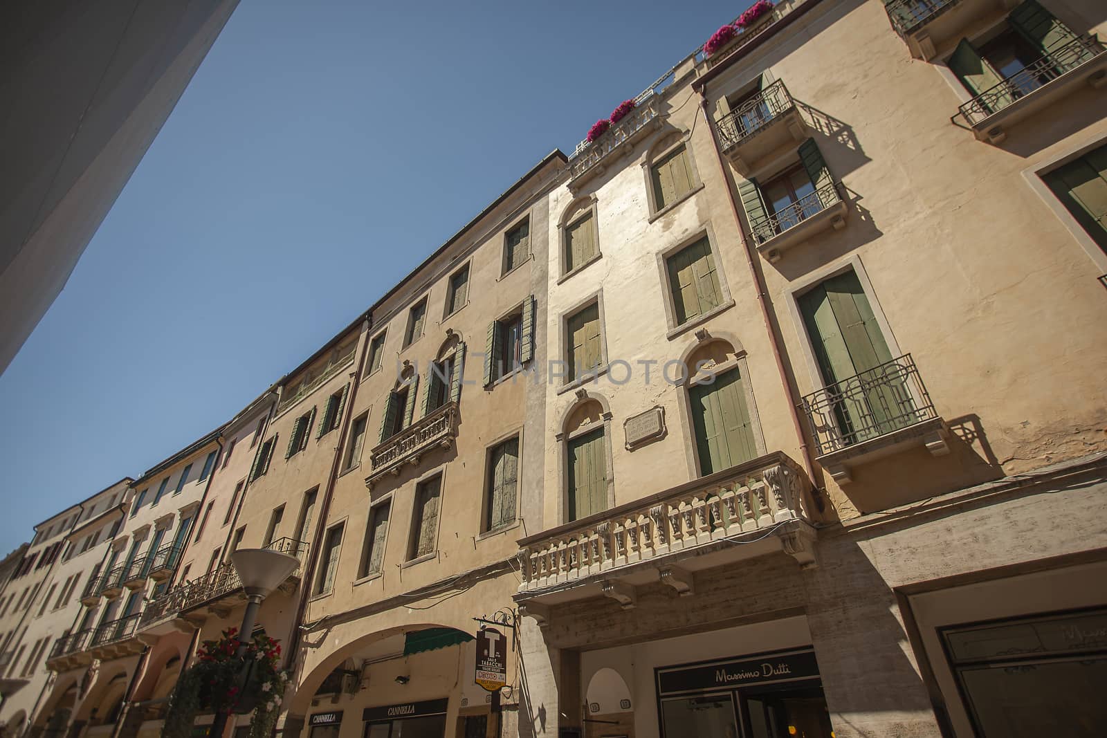 PADOVA, ITALY 17 JULY 2020: Historic building detail in Padua in Italy