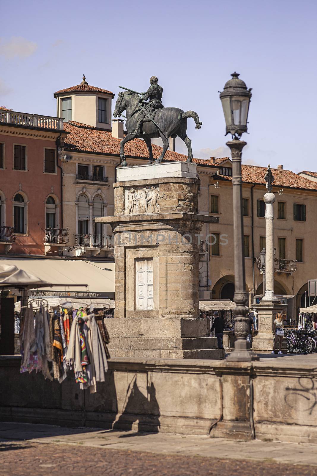 PADOVA, ITALY 17 JULY 2020: Horse statue in Padua, Italy