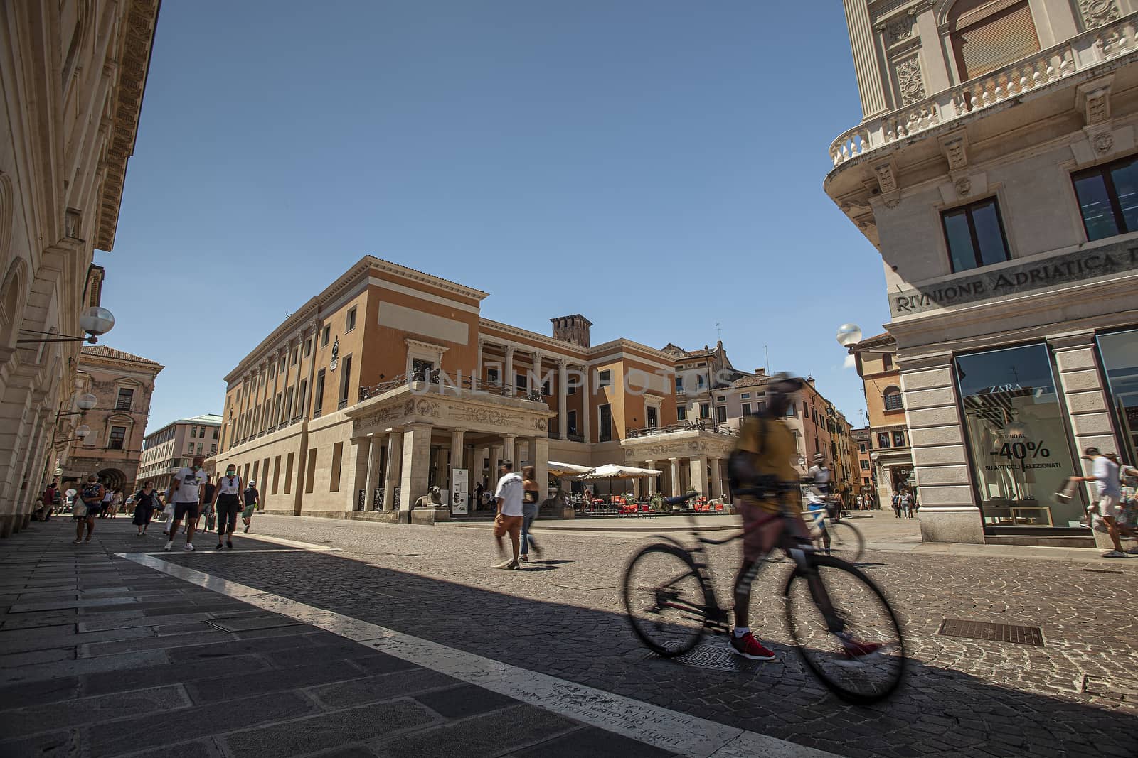 PADOVA, ITALY 17 JULY 2020: Real life scene in Padua street with people