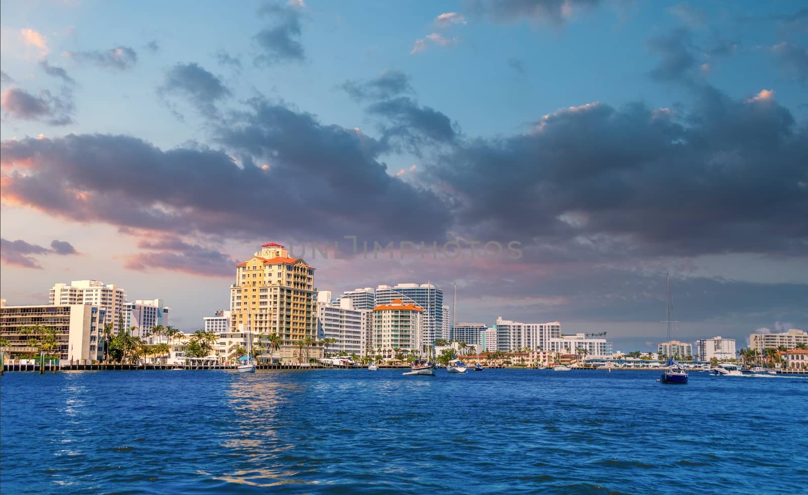 Sailboat in the Intracoastal of Fort Lauderdale by dbvirago