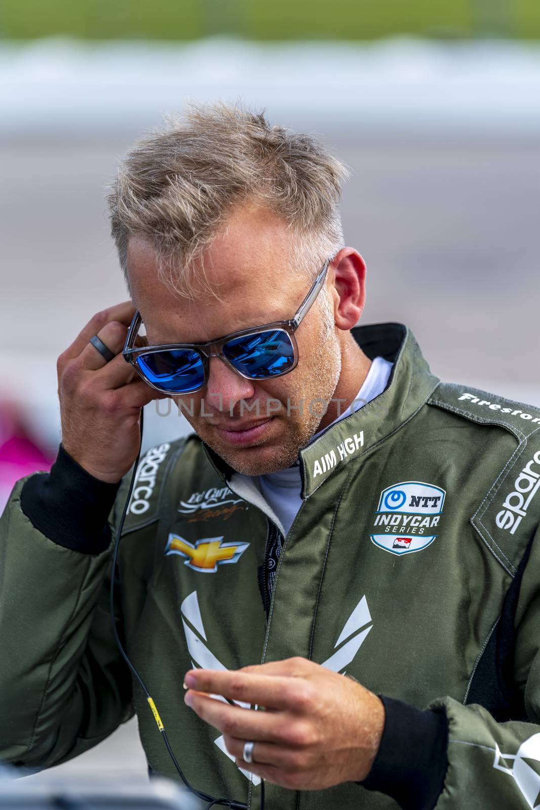 ED CARPENTER (20) Of the United States qualifies for the Iowa INDYCAR 250s at Iowa Speedway in Newton, Iowa.