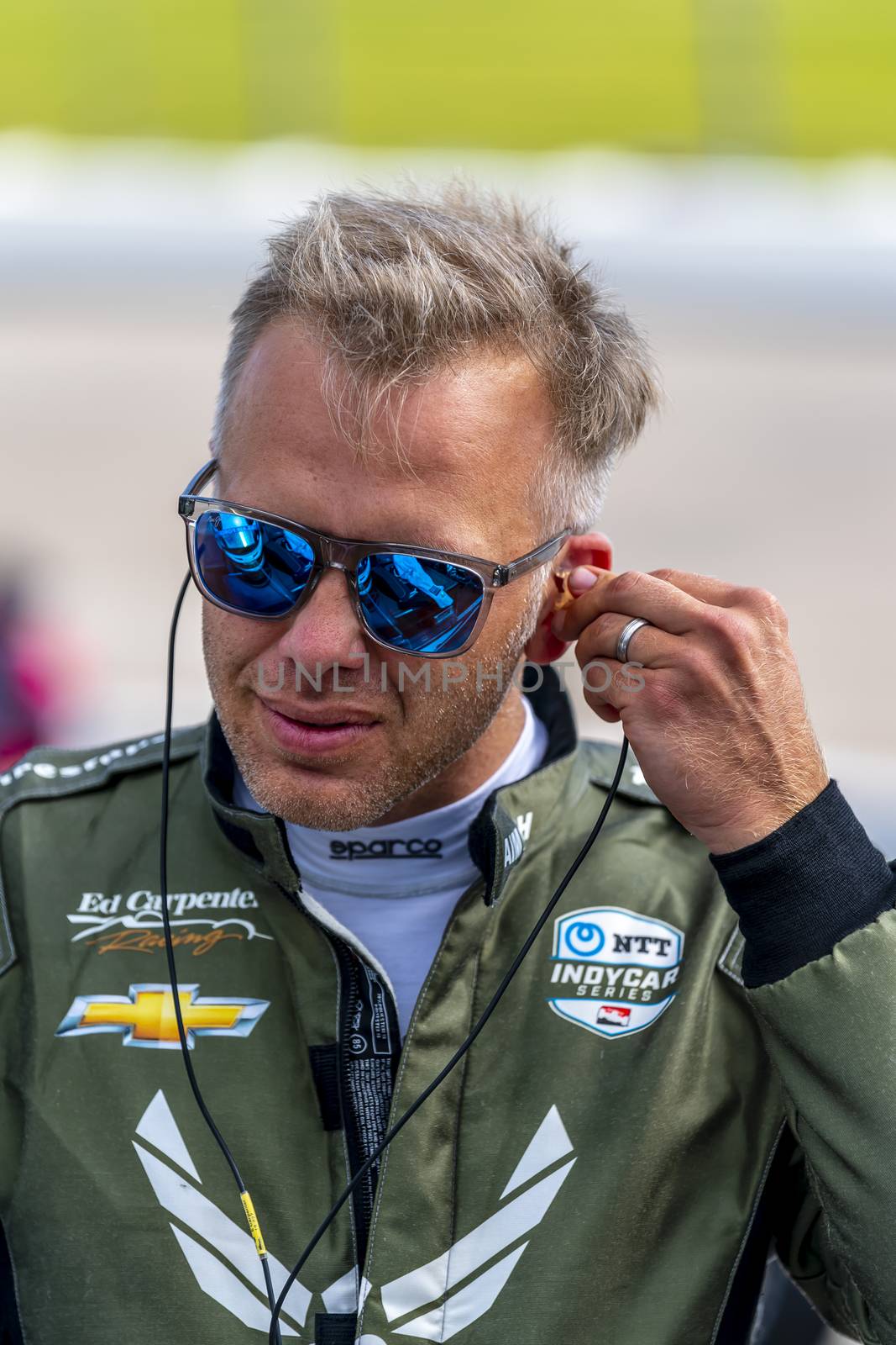 ED CARPENTER (20) Of the United States qualifies for the Iowa INDYCAR 250s at Iowa Speedway in Newton, Iowa.