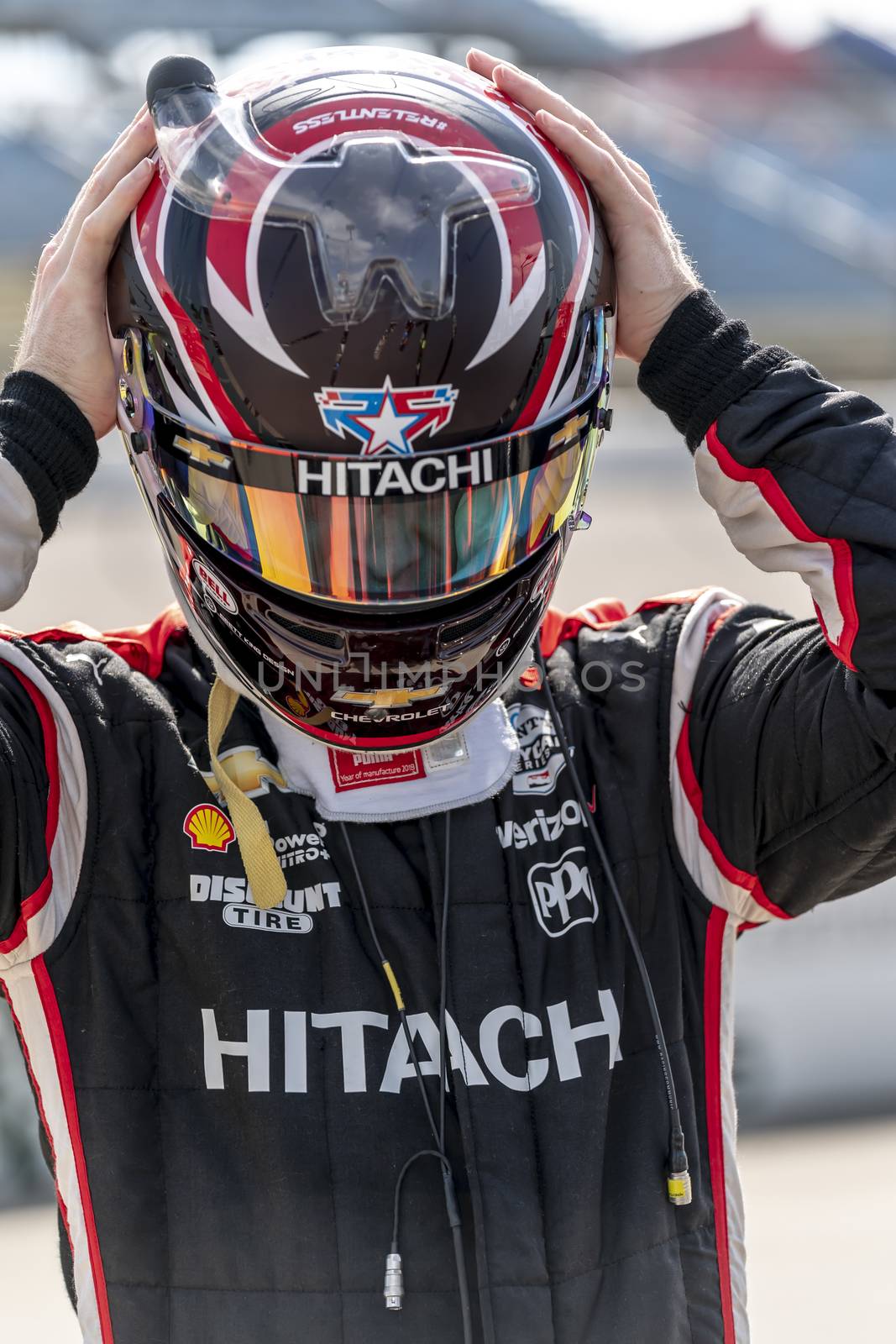 JOSEF NEWGARDEN (1) of the United States qualifies for the Iowa INDYCAR 250s at Iowa Speedway in Newton, Iowa.