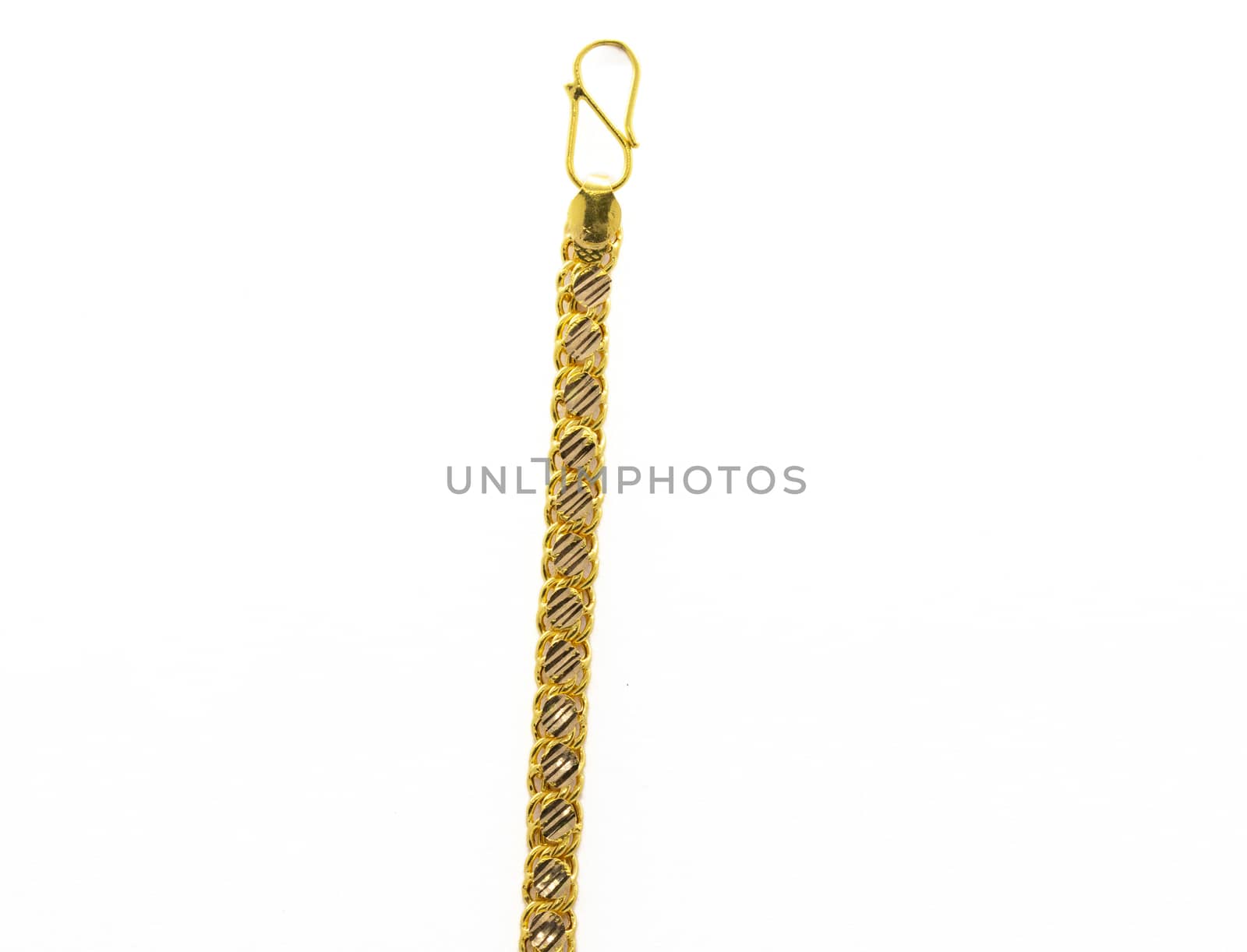 single gold chain design on white background