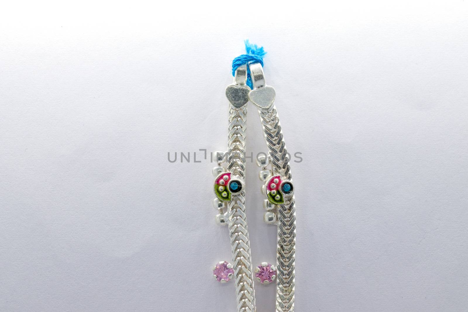 beautiful silver leg chain with flower design (anklet) by 9500102400