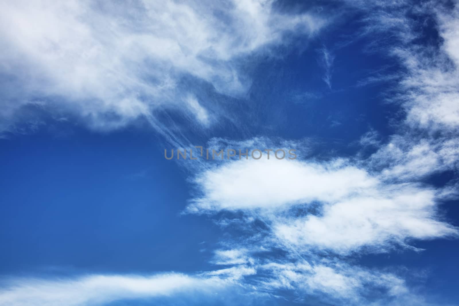 Cloudscape background texture of dramatic cirrus and cumulus clo by ant