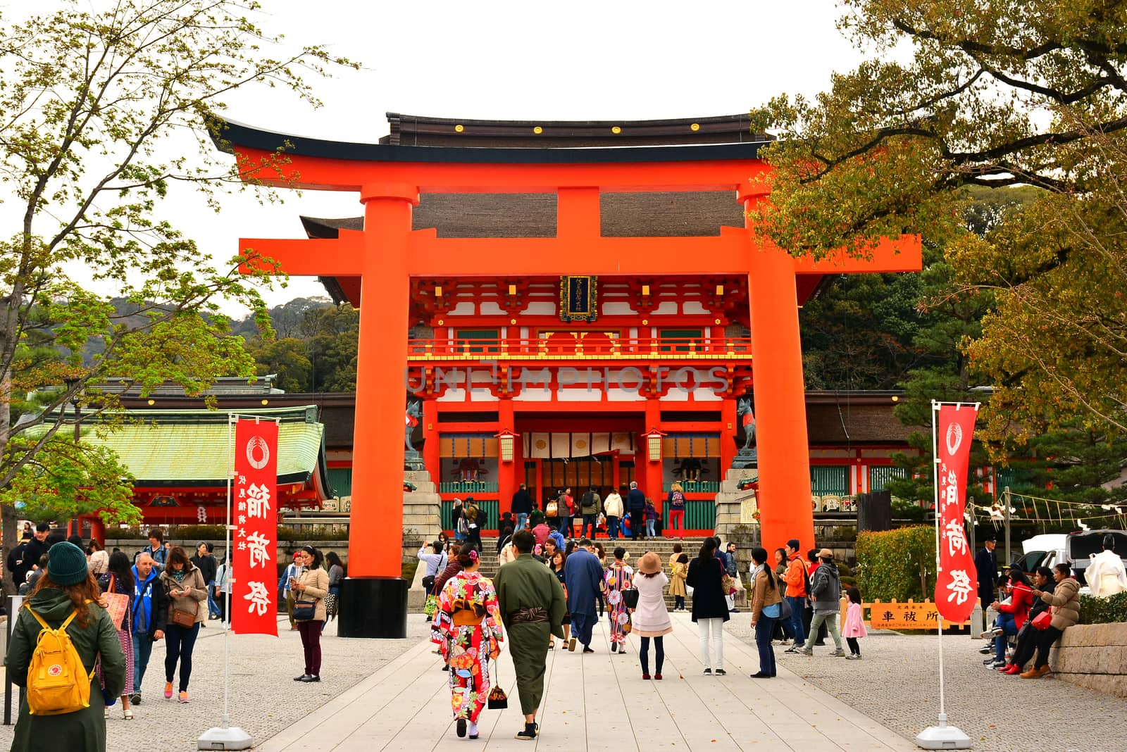 Fushimi Inari Taisha Japanese gate torii in Kyoto, Japan by imwaltersy